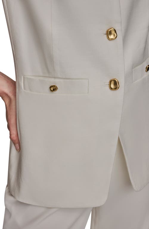 Shop Donna Karan New York Linen Blend Vest