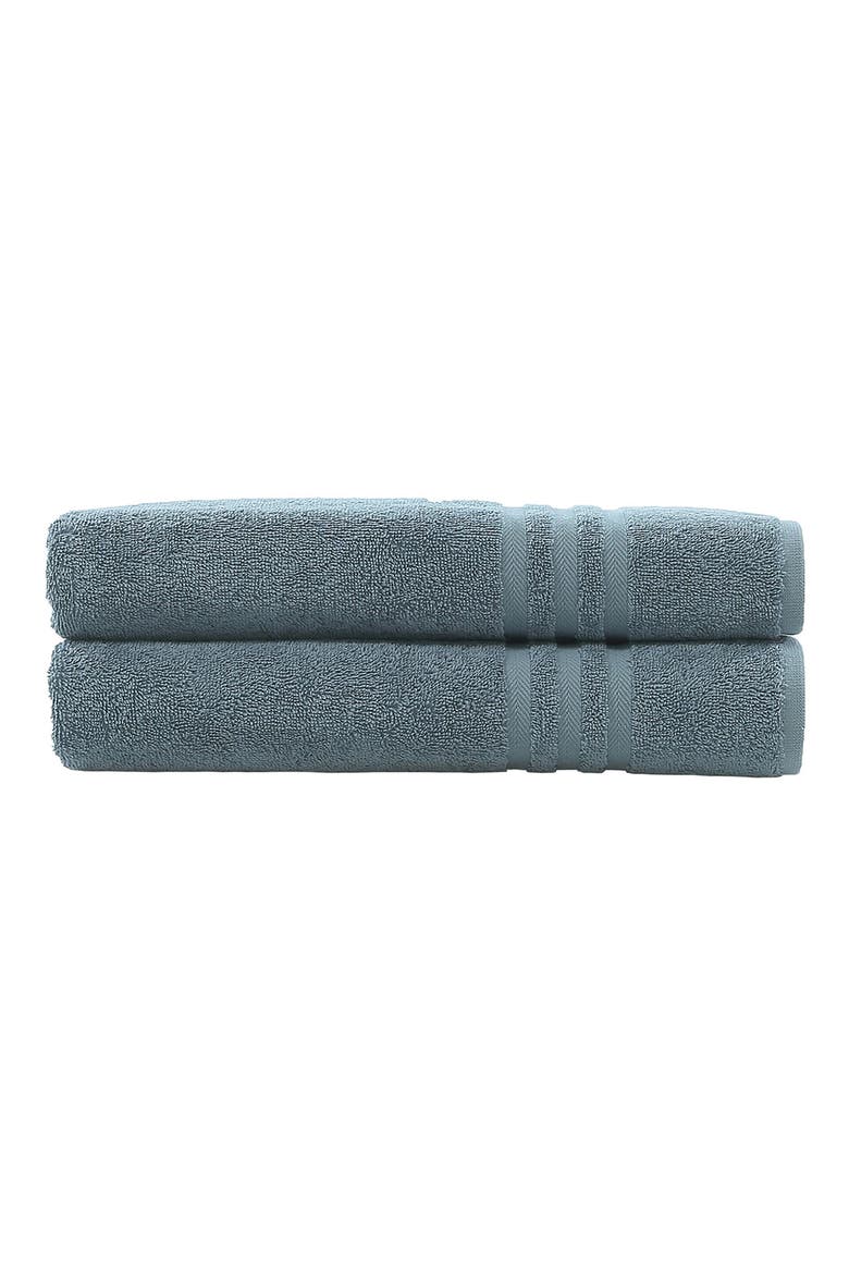 Denzi Turkish Cotton Bath Towel - Set of 2, Alternate, color, DENZI BLUE