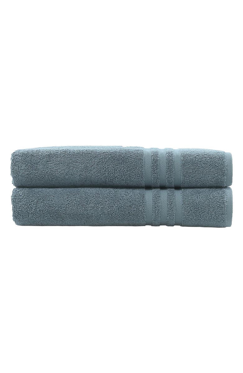 Linum Home Textiles Denzi Turkish Cotton Bath Towel - Set of 2, Alternate, color, Denzi Blue