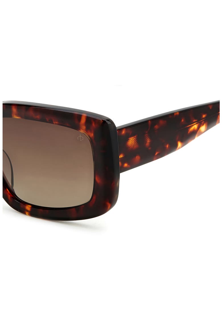 54mm Gradient Rectangular Sunglasses, Alternate, color, HAVANA/ BROWN GRADIENT