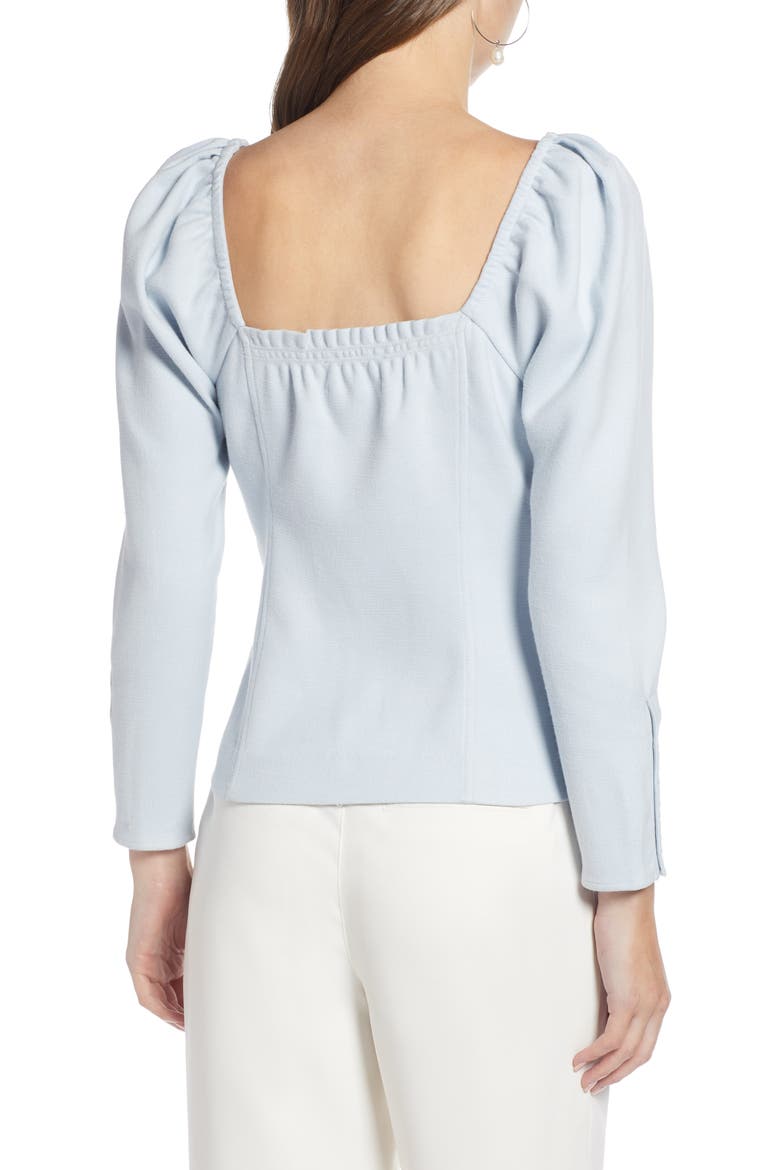 Fitted Square Neck Top (Nordstrom Exclusive), Alternate, color, BLUE ICE