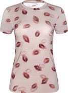 L'AGENCE Ressi Kiss Print T-Shirt