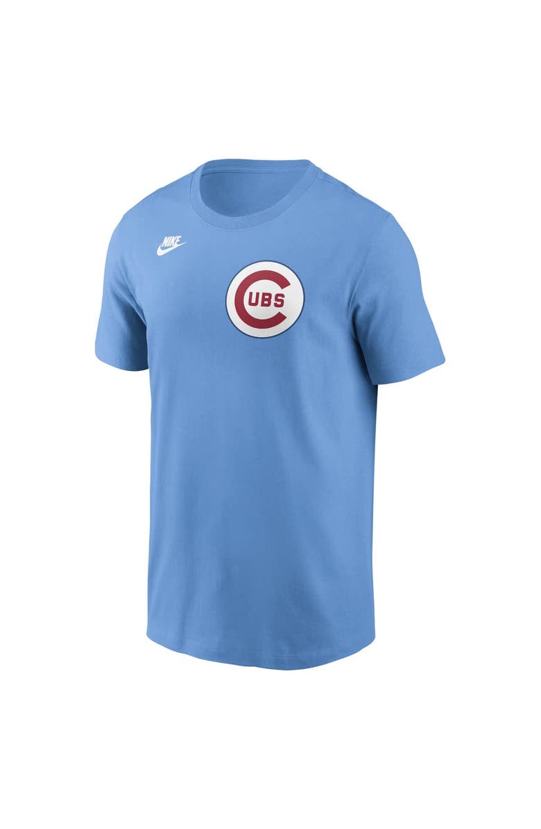 Nike Men's Nike Light Blue Chicago Cubs Cooperstown Wordmark T-Shirt, Alternate, color, Light Blue