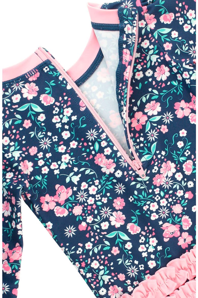 Moonlit Meadow Rashguard One-Piece Swimsuit, Alternate, color, MOONLIT MEADOW