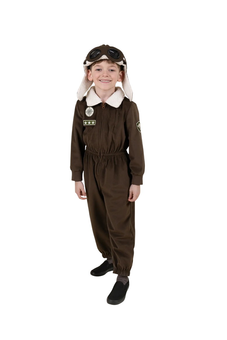 Aviator Play Costume, Main, color, Dark Brown