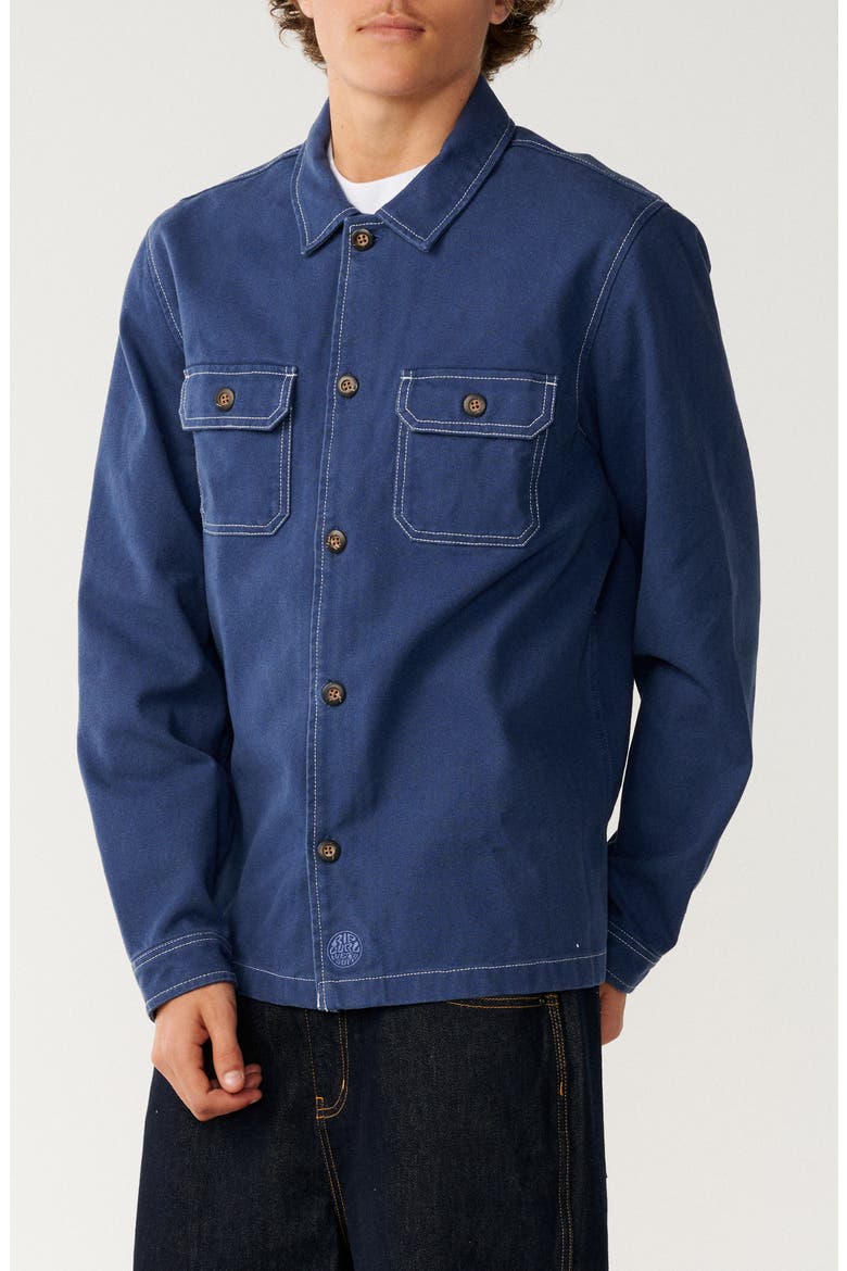 Premium Surf Anyday Shirt Jacket, Main, color, LIGHT NAVY