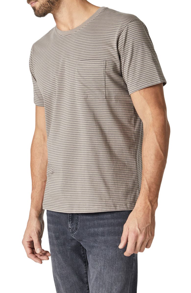 Mavi Jeans Stripe Cotton Pocket T-Shirt, Alternate, color, 