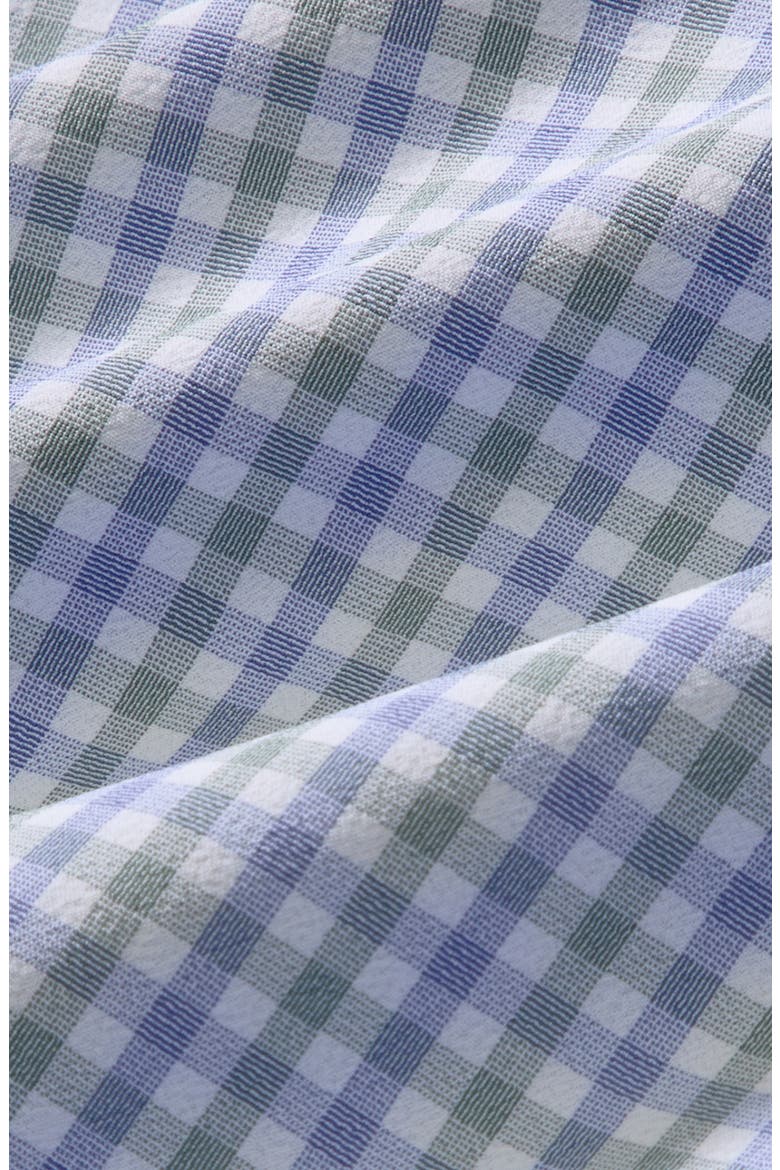 Leeward Trim Fit Olive Miles Plaid No Tuck Button-Up Shirt, Alternate, color, OLIVE MILES PLAID