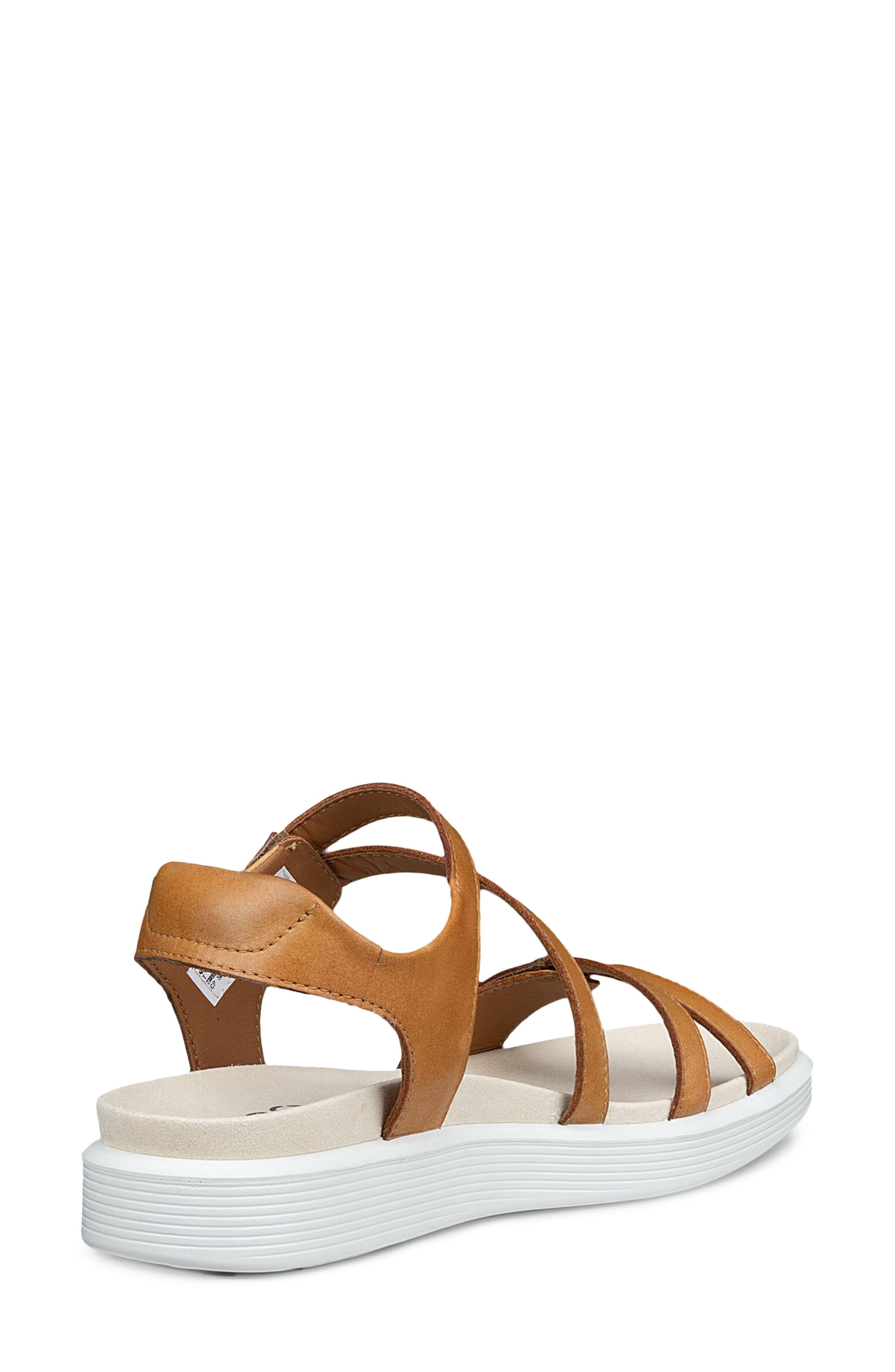 ECCO Soft Three Strap Sandal, Alternate, color, Lion