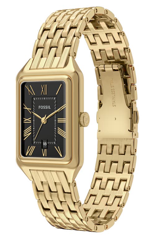 Fossil Women's Raquel Three-hand Date Gold-tone Stainless Steel Watch, 23mm In Gold