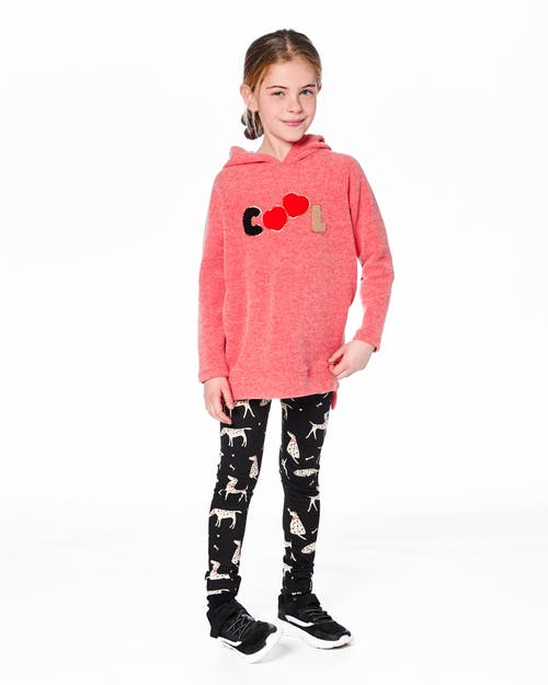 Deux Par Deux Jersey Leggings With Dalmatians In Black
