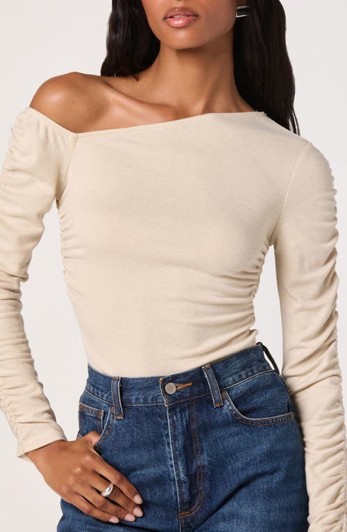 Astr The Label One Shoulder Ruched Knit Top In Multi