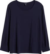 Eileen Fisher Pleated Sleeve Top