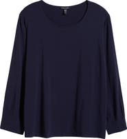 Eileen Fisher Pleated Sleeve Top