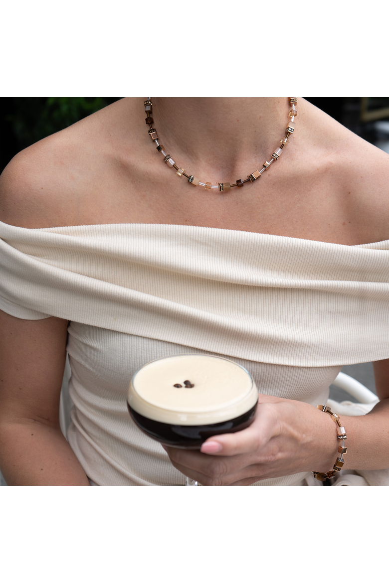 Geocube Iconic Necklace, Alternate, color, Mocha Mousse