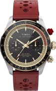 Timex® Waterbury Heritage Chronograph Leather Strap Watch, 39mm