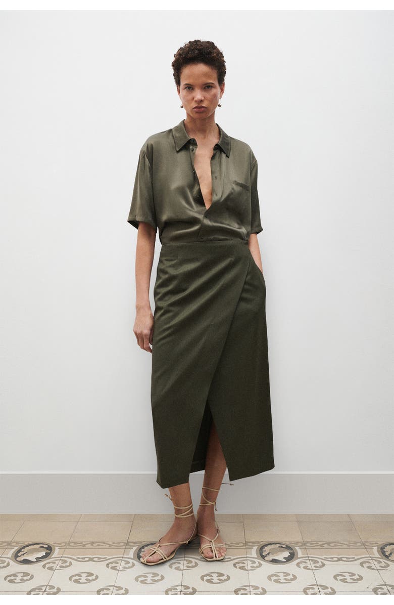 SILK LAUNDRY Short Sleeve Boyfriend Shirt, Alternate, color, 