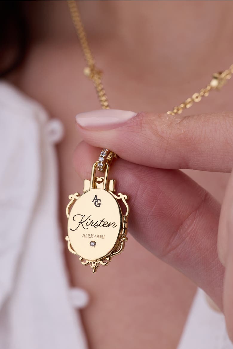 American Girl® Kirsten 'Brave' Locket Necklace, Alternate, color, Gold