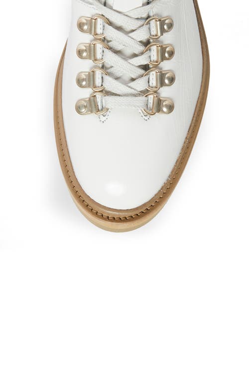 Allsaints Wanda Genuine Shearling Lug Sole Combat Boot In White