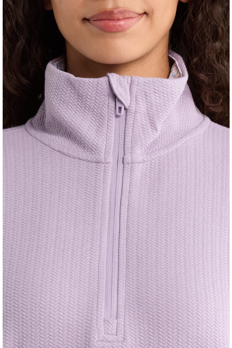 Kenna Cotton Blend Half Zip Sweatshirt, Alternate, color, LAVENDER FROST