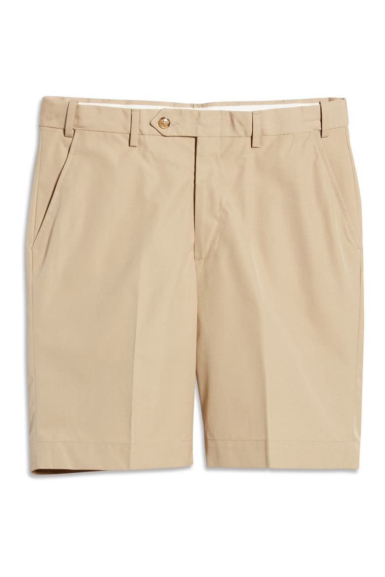 Prime Flat Front Poplin Shorts, Alternate, color, TAN