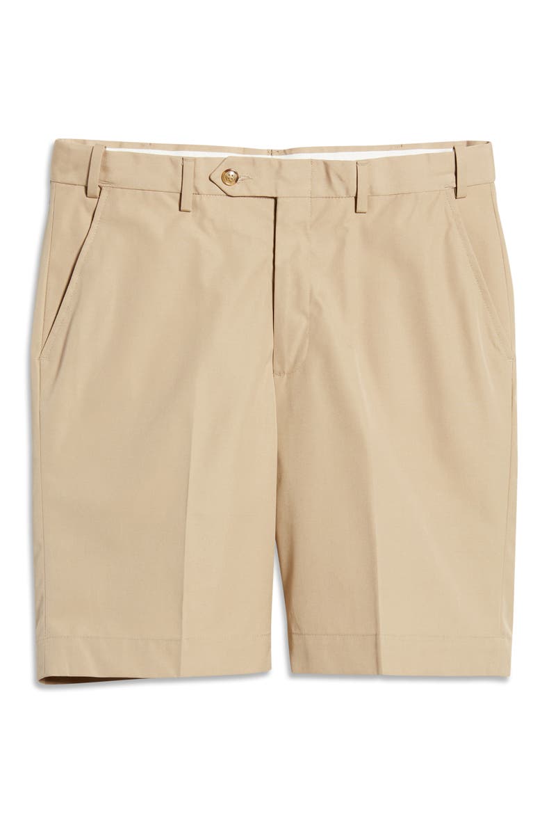 Berle Prime Flat Front Poplin Shorts, Alternate, color, Tan