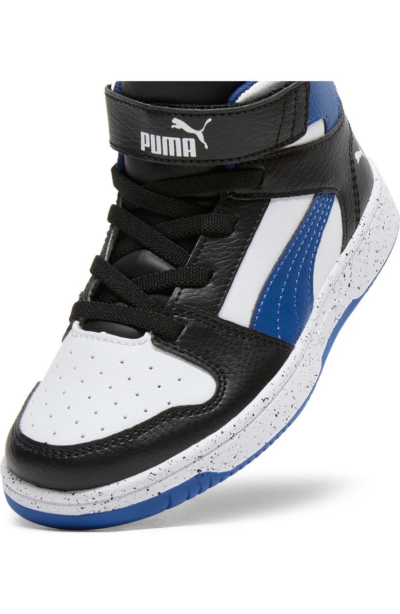 PUMA Kids' Rebound Layup High Top Sneaker, Alternate, color, Puma Black/ Pro Blue/ White