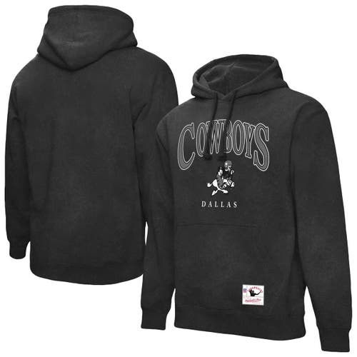 Mitchell & Ness Gray Dallas Cowboys Slot Pullover Hoodie In Black