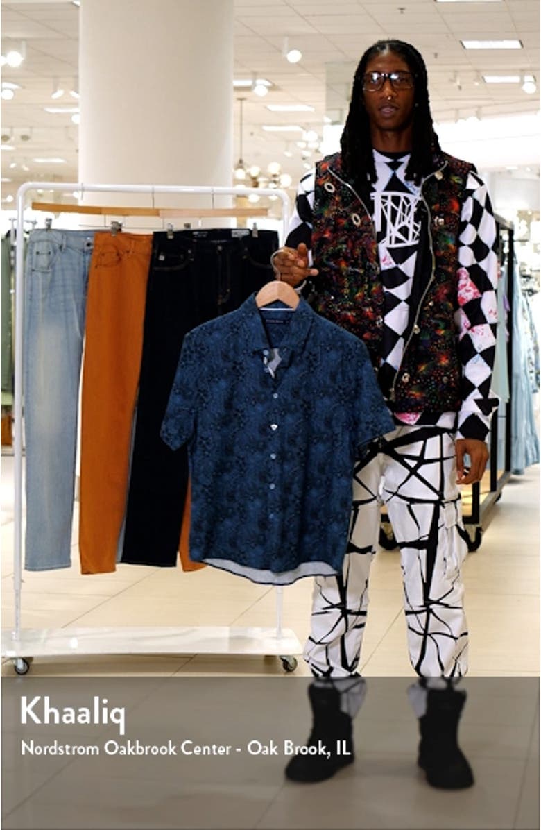 Jungle Print Short Sleeve Button-Up Shirt, sales video thumbnail