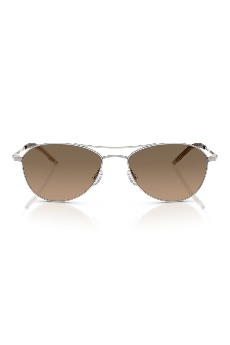 57mm Pilot Polarized Sunglasses, Main, color, SILVER/ SANDSTONE GRADIENT