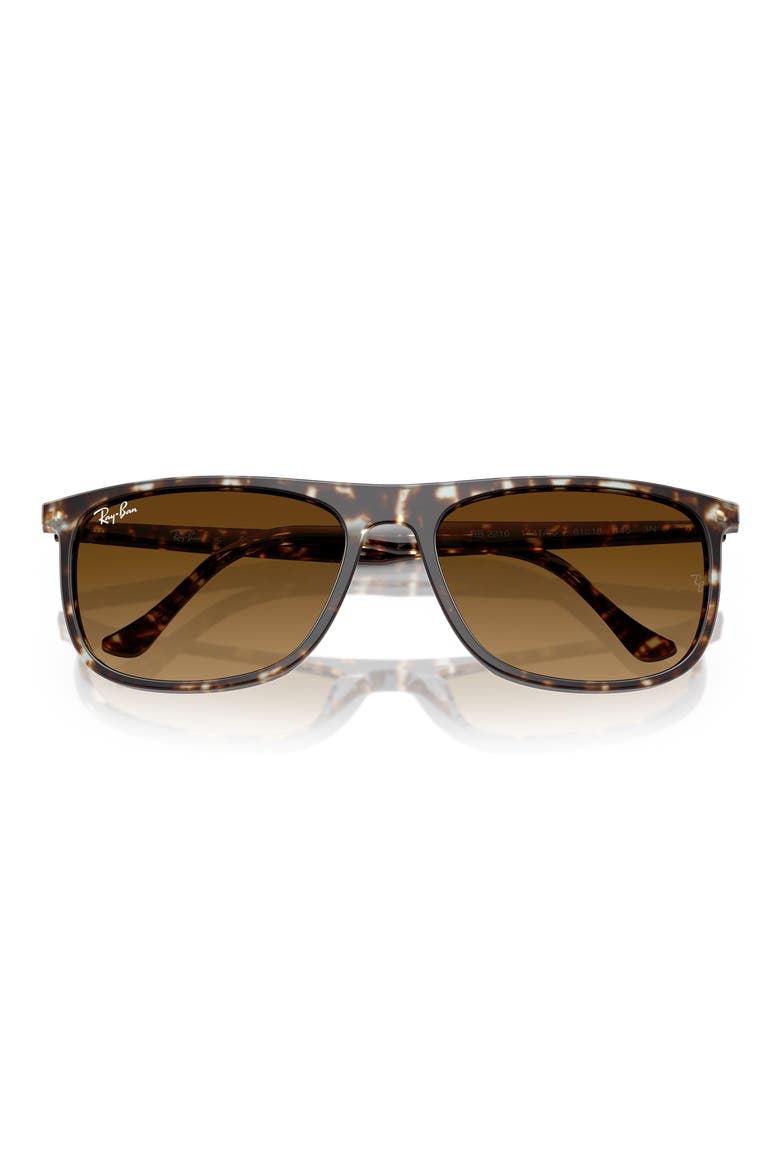 61mm Rectangle Sunglasses, Alternate, color, YELLOW