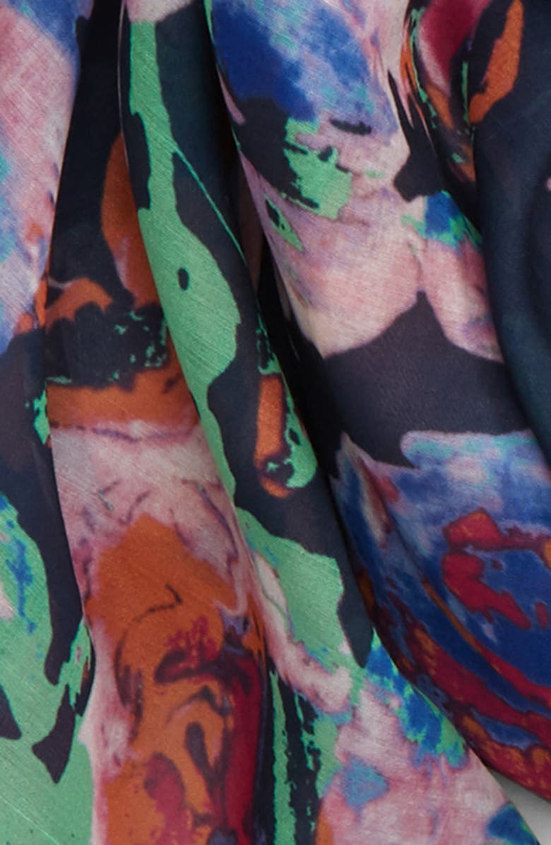 Sole Society Floral Print Scarf, Alternate, color,
