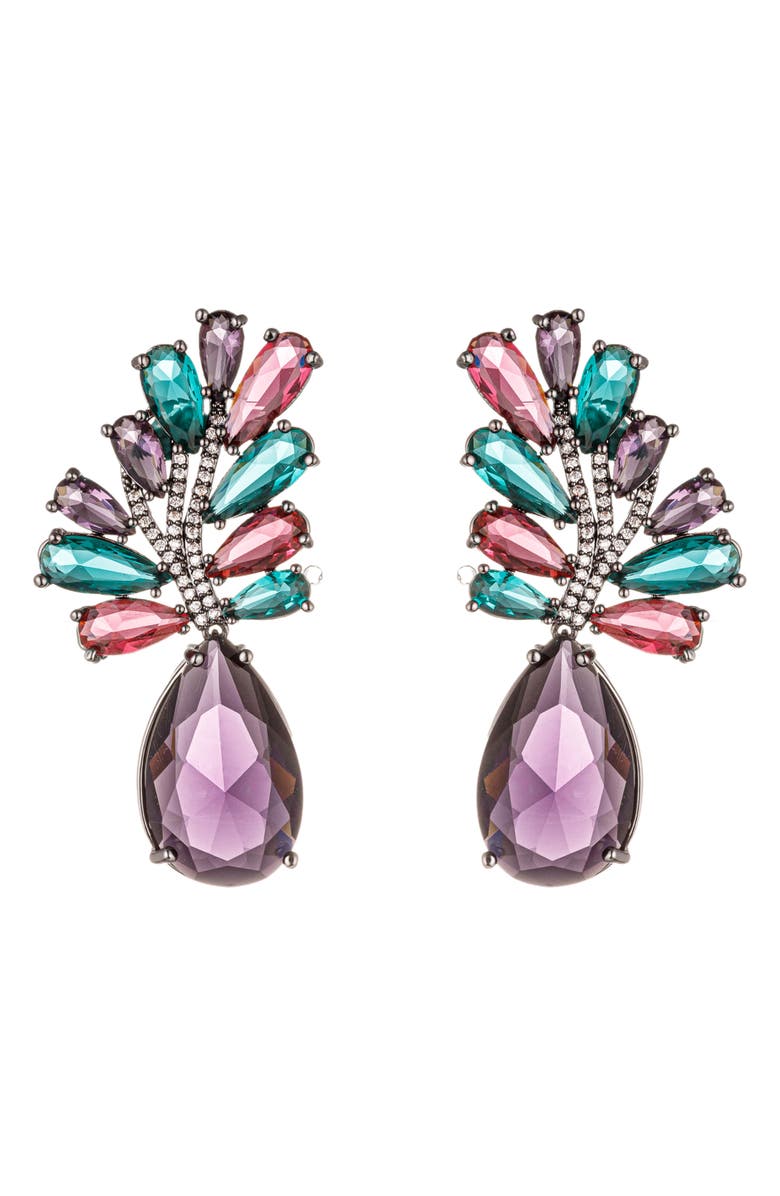 EYE CANDY LOS ANGELES Angelina CZ Drop Earrings, Main, color, 
