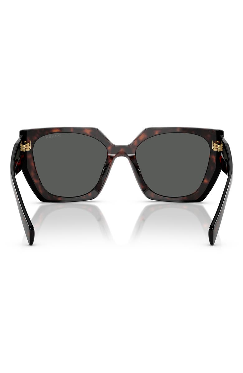 Prada 55mm Gradient Rectangular Sunglasses, Alternate, color, Dark Grey