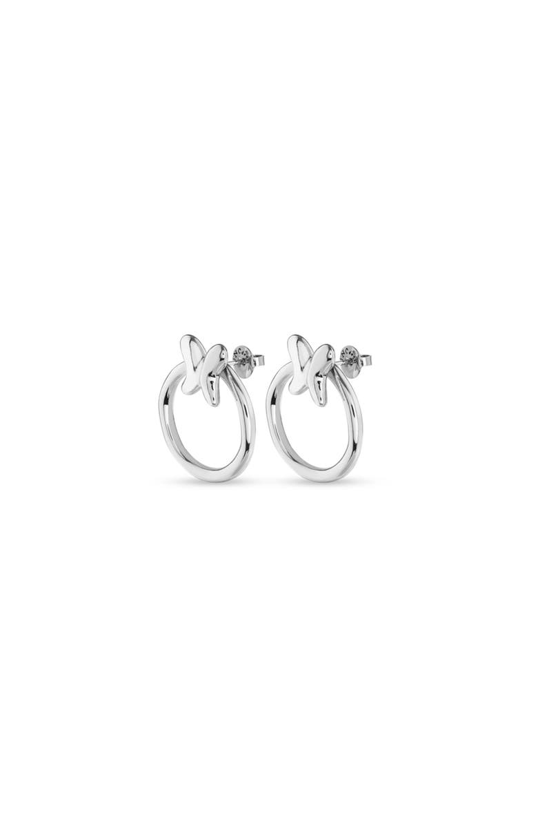 UNODE50 Butterfly Swing Hoops, Alternate, color, Silver