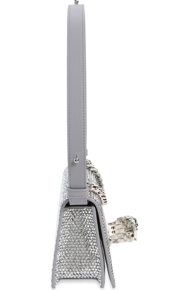 McQueen Mini Jeweled Shoulder Bag, Alternate, color, Lead