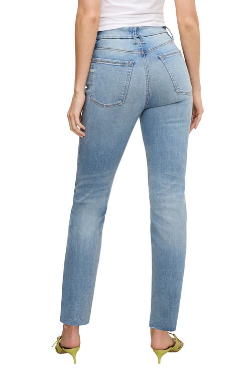 Good American Always Fits High Waist Slim Straight Leg Jeans In Indigo834