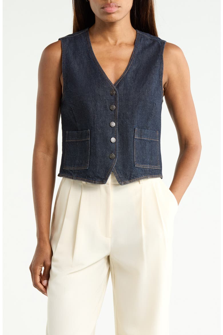 The Denim Vest, Main, color, RINSE