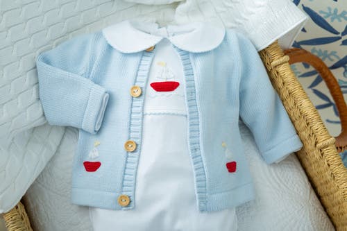 Little English Kids' Crochet Playsuit In Sailboat
