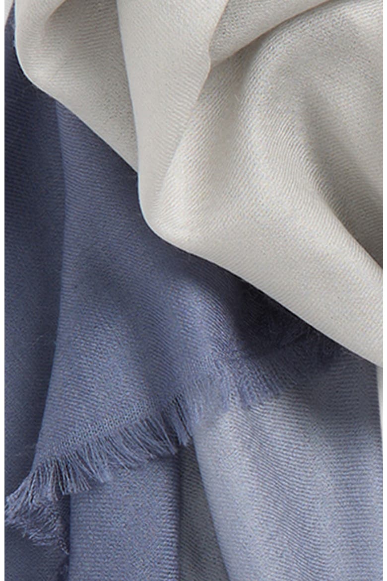 Lightweight Dip Dye Cashmere Scarf, Alternate, color, AZUL