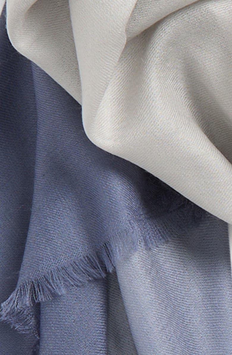 Vince Lightweight Dip Dye Cashmere Scarf, Alternate, color, Azul