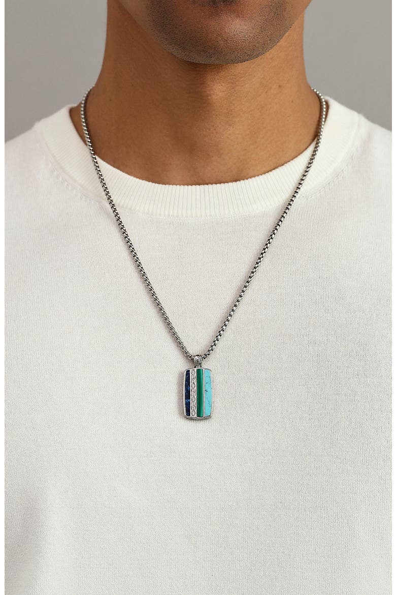 Silver Trinity Pendant Necklace, Alternate, color, None