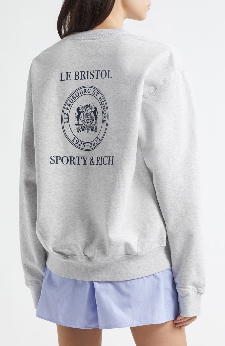 Sporty & Rich Crest Seal 100th Anniversary Graphic Sweatshirt, Alternate, color,