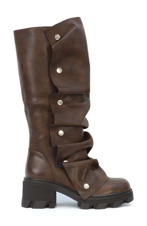 Yoki Slouch Knee High Boot In Brown