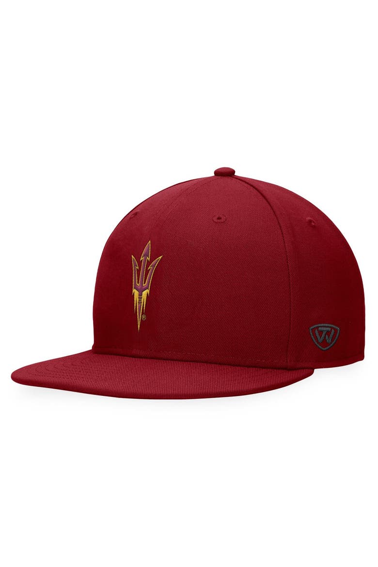 Men's Top of the World Maroon Arizona State Sun Devils Fitted Hat, Main, color, Maroon