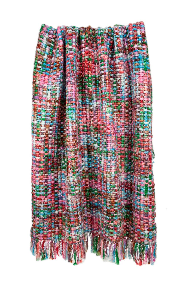 PARKLAND COLLECTION Jaxson Transitional Multi 52" x 67" Woven Handloom Throw Blanket, Main, color, 