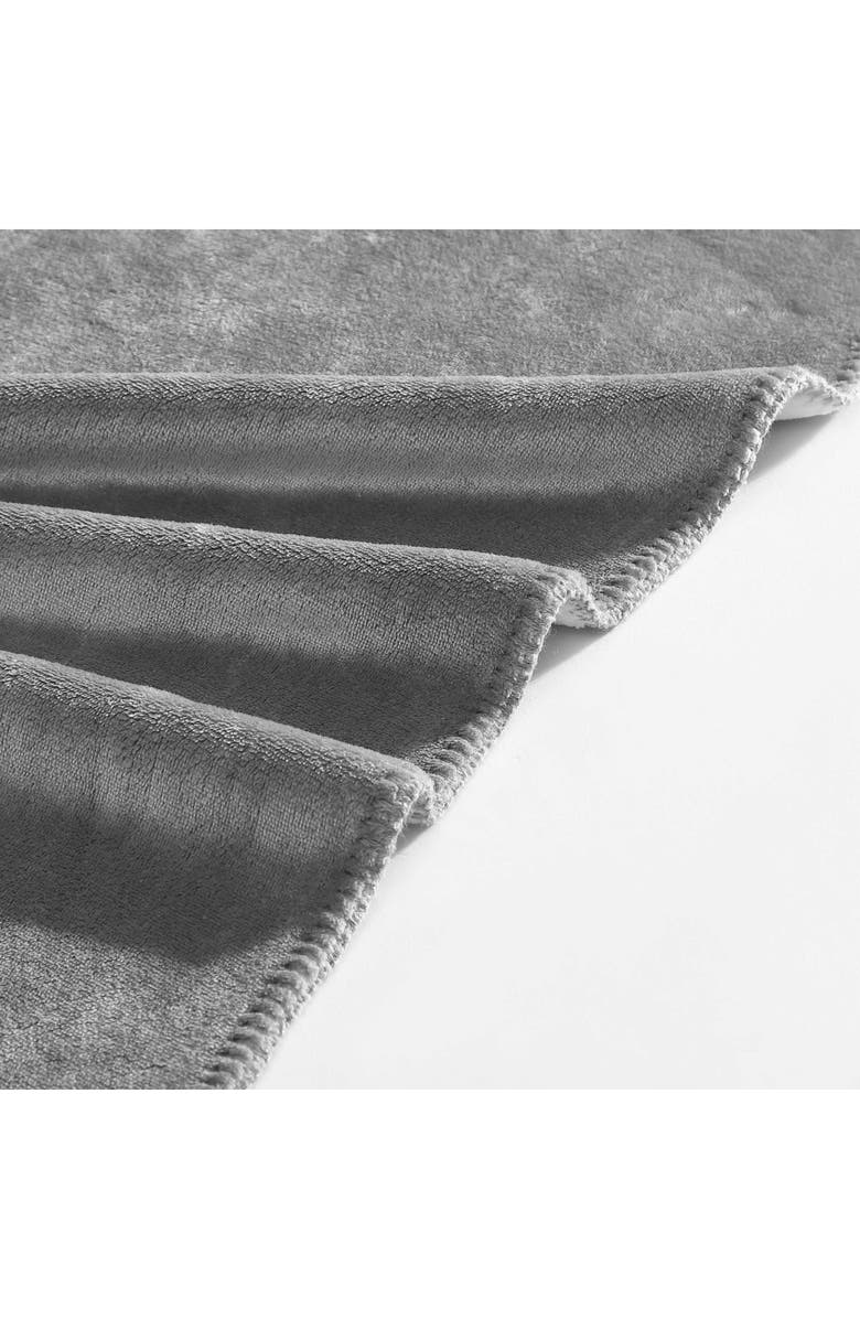 Calvin Klein Home Modern Reversible Throw Blanket, Alternate, color, Medium Grey