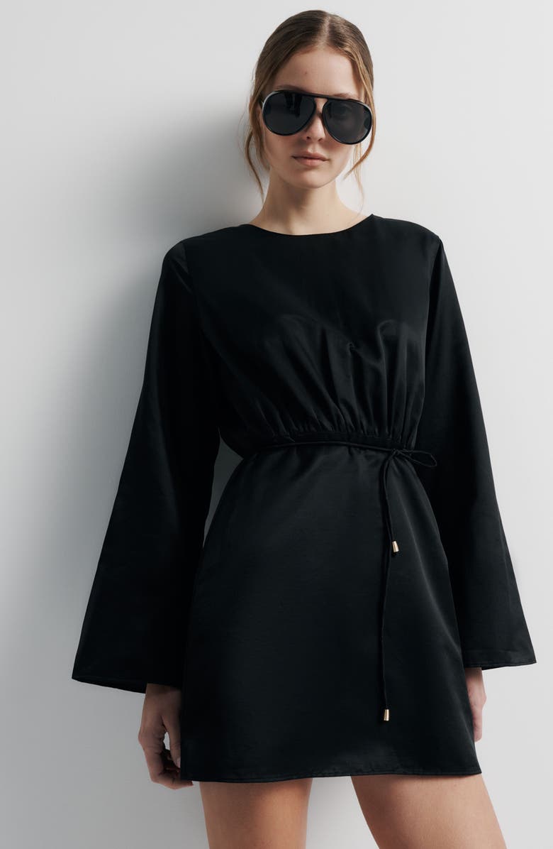 Romy Piper Dress, Alternate, color, Black