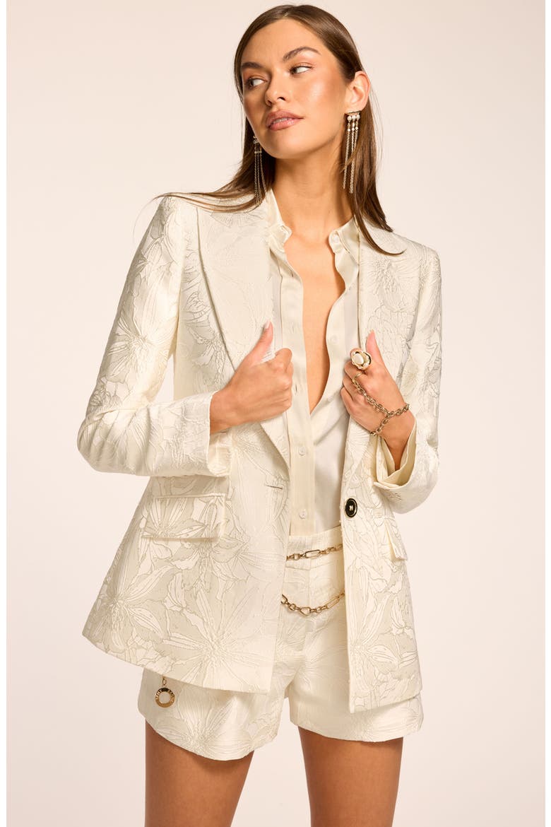 Alani Floral Jacquard Blazer, Alternate, color, IVORY JACQUARD