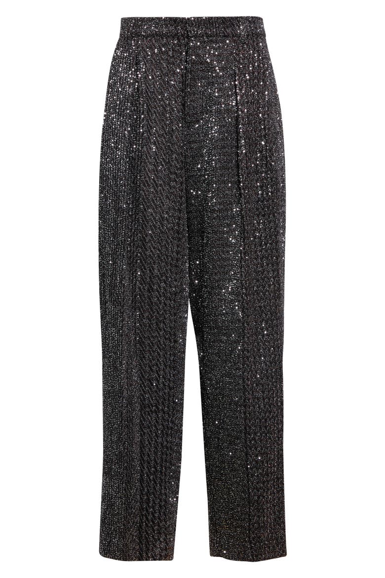Sequin Metallic Wide Leg Pants, Main, color, S91TP-BLACK RUST AND SILVER
